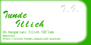 tunde illich business card